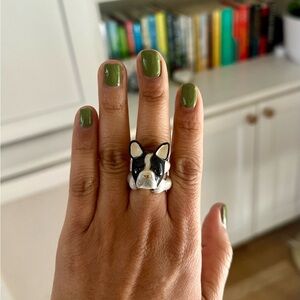 Boston Terrier Frenchi  Ring handmade
